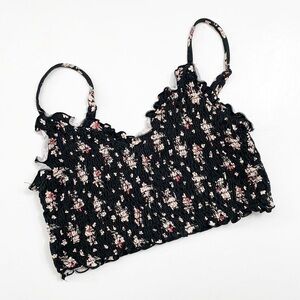 Ivy & Main floral print ruched crop top
